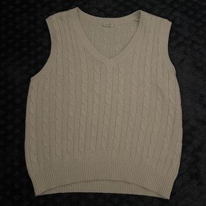 John Galt White Marlena Sweater Vest